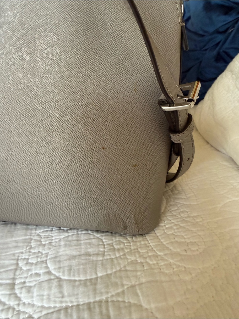 Michael Kors Saffiano Leather Mini Backpack in Taupe Gray - Picture 4 of 5